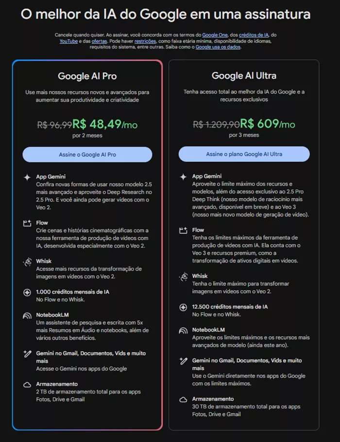 Quanto custa o Veo 3