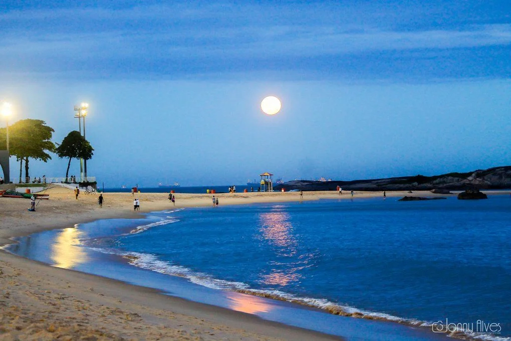 Noite de Lua cheia em Vila Velha, ES