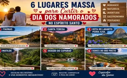 6 Lugares para Dia dos Namorados no ES: 6 Destinos Românticos 20 lugares para Dia dos Namorados no ES