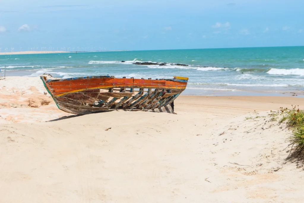 Praia de Canoa Quebrada No litoral leste do Ceará - O Brasil é um país de uma riqueza natural 