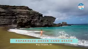 Praia de Areia Verde Papakōlea, Naalehu, Havaí