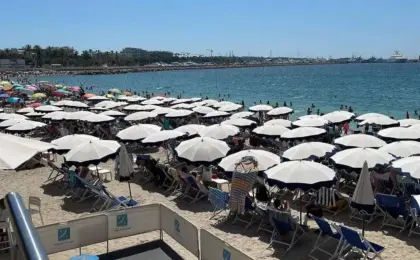 Praia de Pampelonne em Saint-Tropez