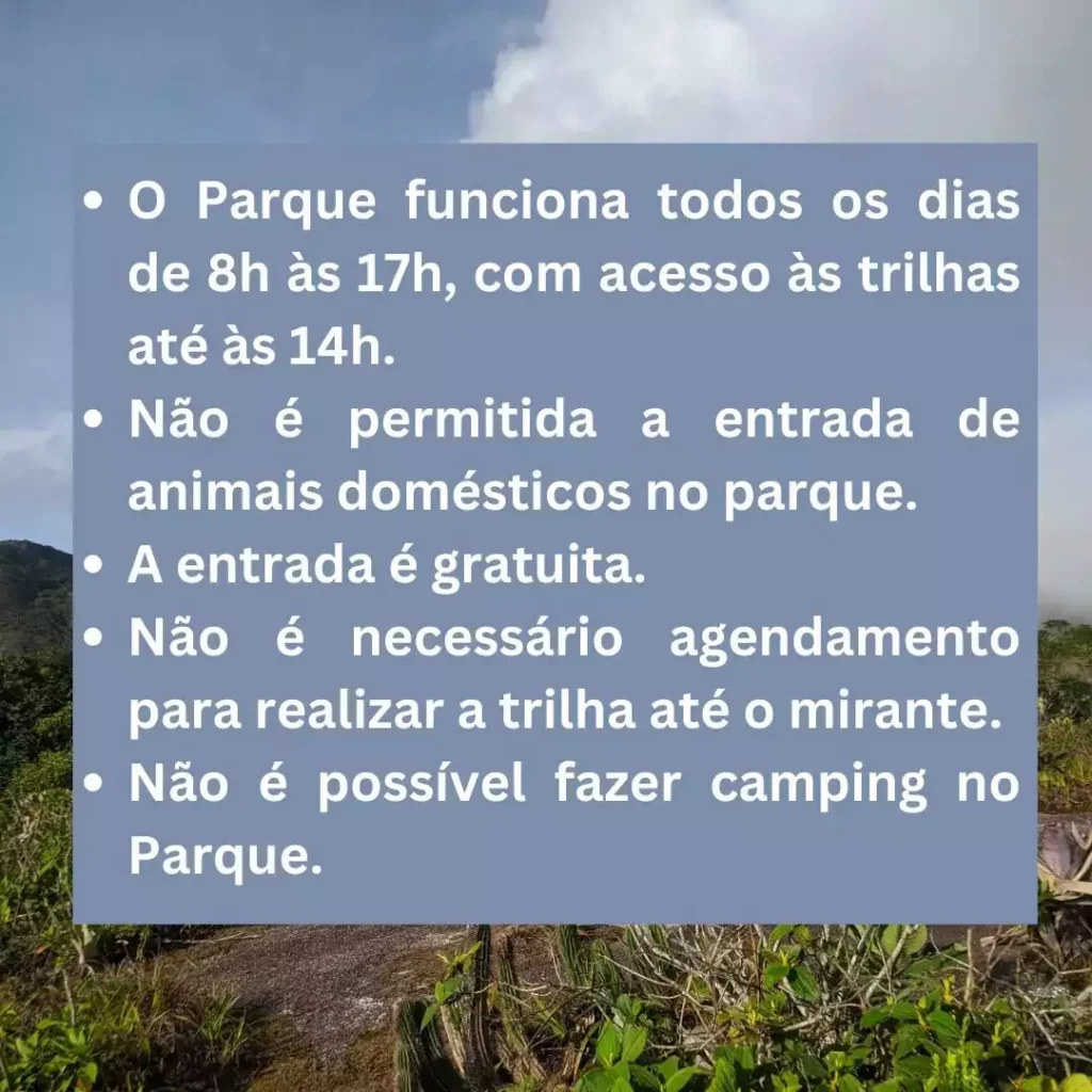 Duvidas Frequentes - Parque Estadual Forno Grande