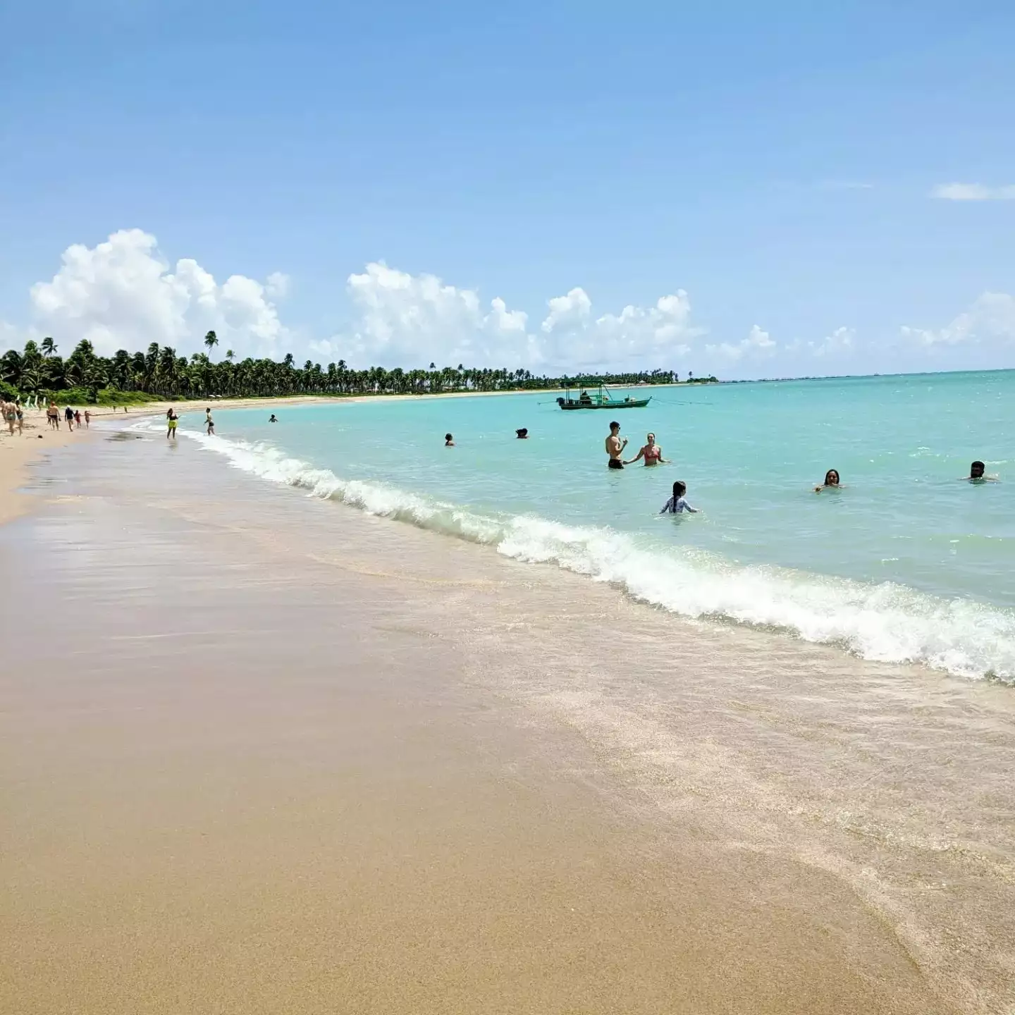 Praia de Lages em São Miguel dos Milagres com coqueiros mar cristalino areia clara e Costa dos Corais