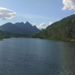 Deck na Barragem Liberdade, construída na cidade de Marilândia