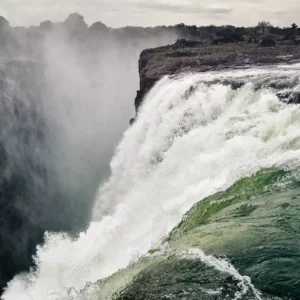 Laying on the Edge of Victoria Falls