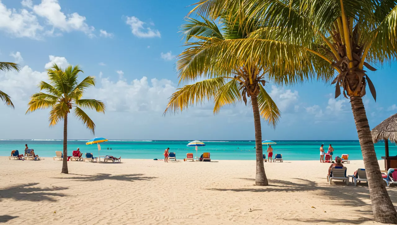 Praias de Curaçao no Caribe com água azul e falésias