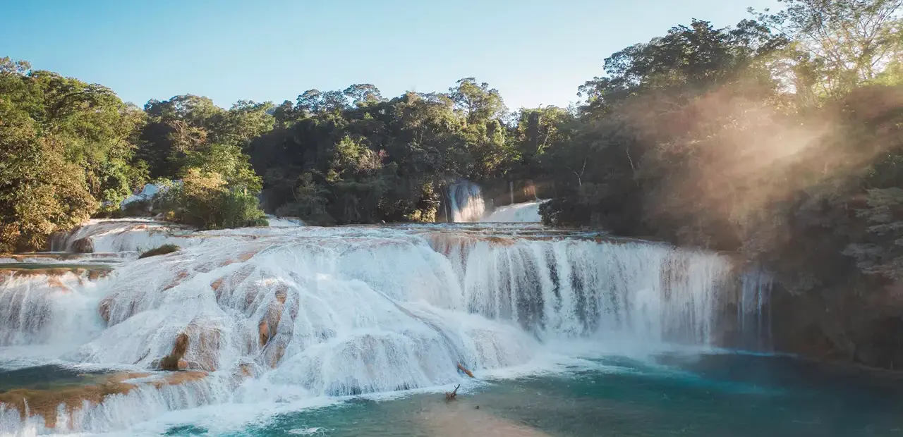 Cascadas de Agua Azul em Chiapas no México