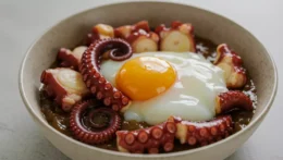 Tako Tamago exótico e fotogênico