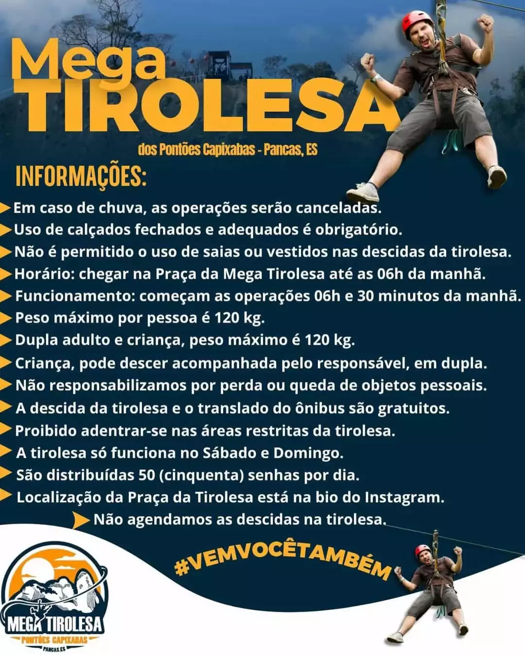 Tirolesa de Pancas Aventura nas Alturas no Espírito Santo