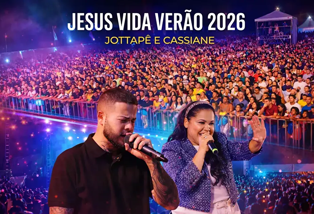 De 'Sintonia' ao Gospel: Jottapê e Cassiane no Jesus Vida Verão 2026