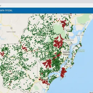 eja o mapa atualizado das praias próprias e impróprias na Grande Vitória."