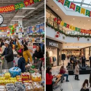 horários supermercados shoppings ES Réveillon 2025