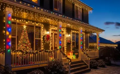 Decoração de Natal artesanal: enfeites baratos e fáceis de fazer 6 Iluminação natalina na casa inteira