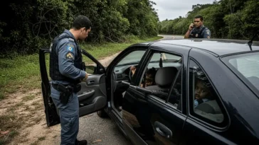 Susto em Ponta da Fruta: PM encontra 3 crianças e arma em carro abandonado por fugitivo