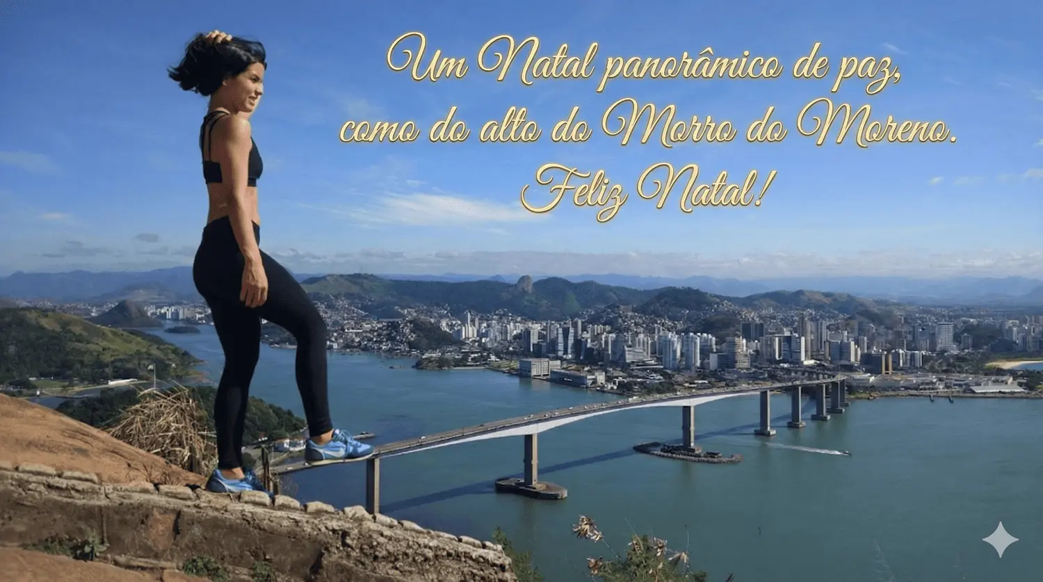 Um Natal panorâmico de paz, como do alto do Morro do Moreno. Feliz Natal!