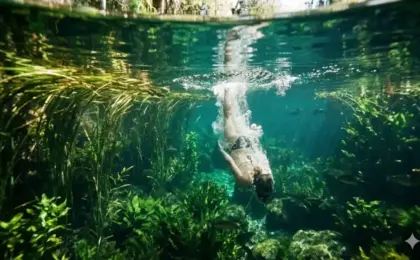 Mergulho nas águas cristalinas de Hidrolândia em Iúna, Espírito Santo.