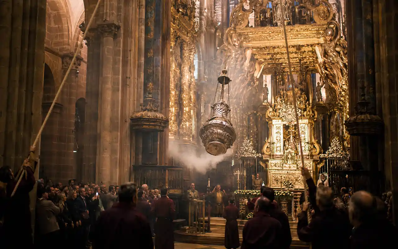 Cerimônia do Botafumeiro na Catedral de Santiago de Compostela