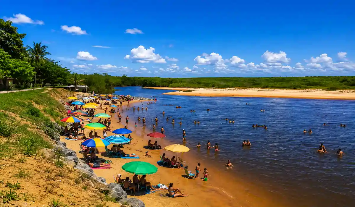 Praia de Guaxindiba em Conceição da Barra no Espírito Santo