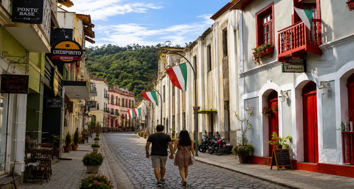 Centro turístico de Santa Teresa na serra do Espírito Santo