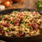 Arroz carreteiro da Região Sul: receita com charque