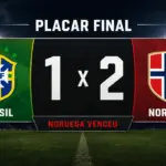Brasil eliminado da Copa após derrota por 2 a 1 para a Noruega