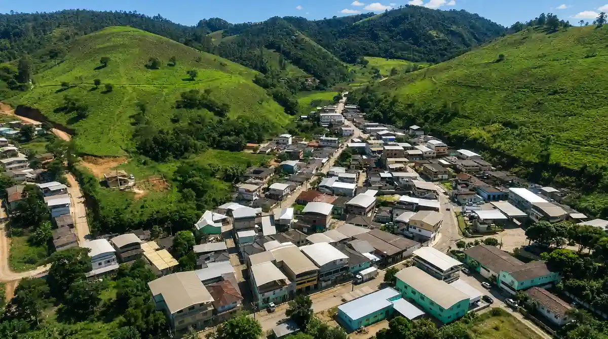 Paisagem de Divino de São Lourenço, a menor cidade do Espírito Santo em população