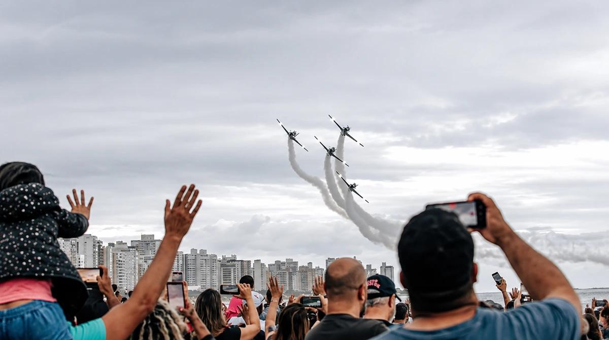 Esquadrilha da Fumaça em Vila Velha: relembre o show