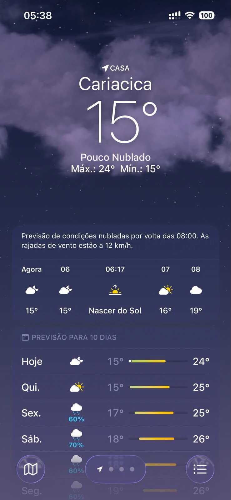 Termômetro marca 5°C e frio surpreende até a Grande Vitória 3 Termômetro marca 6°C e frio surpreende até a Grande Vitória