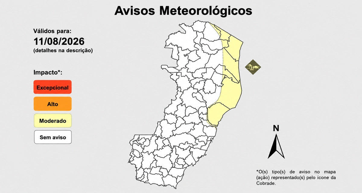 vento costeiro intenso no Espírito Santo